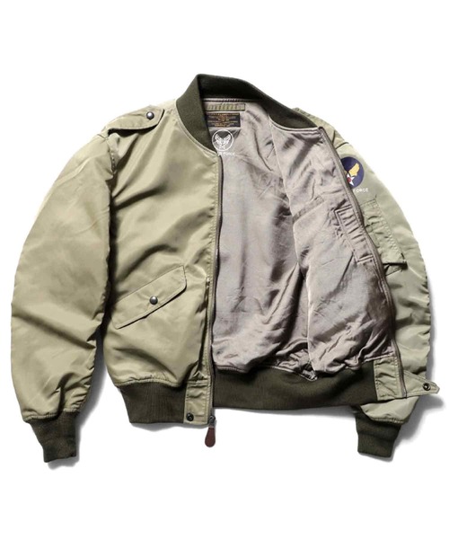 HOUSTON(ヒューストン)の「HOUSTON L-2 FLIGHT JACKET(ミリタリージャケット・メンズ・ブラック/オリーブドラブ・42/40/38/44)」の12枚目の写真