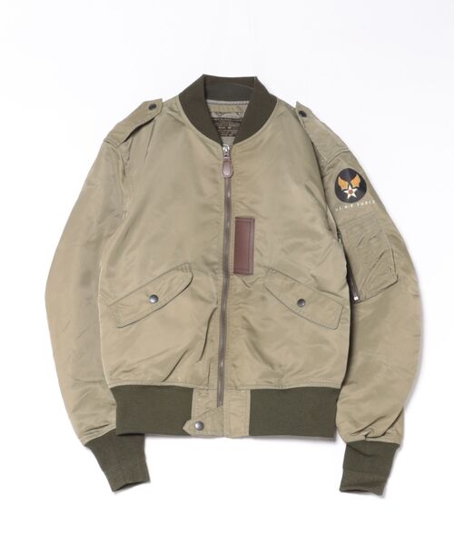 HOUSTON(ヒューストン)の「HOUSTON L-2 FLIGHT JACKET(ミリタリージャケット・メンズ・ブラック/オリーブドラブ・42/40/38/44)」の5枚目の写真