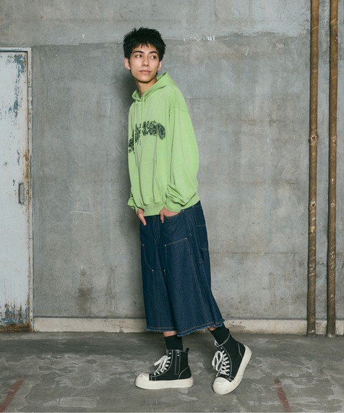 ILL'S（イルズ）の「ARCH LOGO PULLOVER HOODIE / アーチロゴ プルオーバー フーディ メンズ レディース ユニセックス（スウェット・メンズ・ライム/チャコールグレー/グレー/ブラック・L/M）」の8枚目の写真