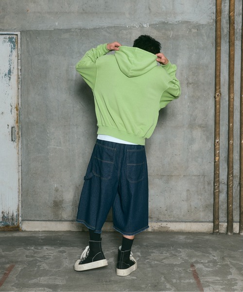 ILL'S（イルズ）の「ARCH LOGO PULLOVER HOODIE / アーチロゴ プルオーバー フーディ メンズ レディース ユニセックス（スウェット・メンズ・ライム/チャコールグレー/グレー/ブラック・L/M）」の10枚目の写真
