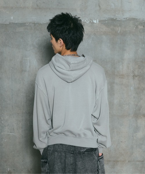 ILL'S（イルズ）の「ARCH LOGO PULLOVER HOODIE / アーチロゴ プルオーバー フーディ メンズ レディース ユニセックス（スウェット・メンズ・ライム/チャコールグレー/グレー/ブラック・L/M）」の14枚目の写真