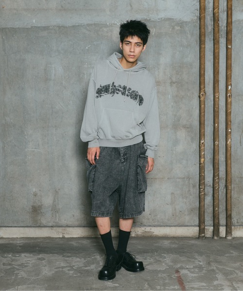 ILL'S（イルズ）の「ARCH LOGO PULLOVER HOODIE / アーチロゴ プルオーバー フーディ メンズ レディース ユニセックス（スウェット・メンズ・ライム/チャコールグレー/グレー/ブラック・L/M）」の18枚目の写真