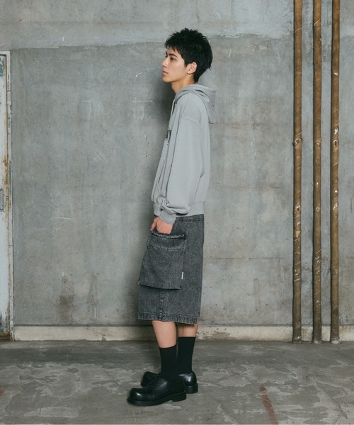 ILL'S（イルズ）の「ARCH LOGO PULLOVER HOODIE / アーチロゴ プルオーバー フーディ メンズ レディース ユニセックス（スウェット・メンズ・ライム/チャコールグレー/グレー/ブラック・L/M）」の20枚目の写真