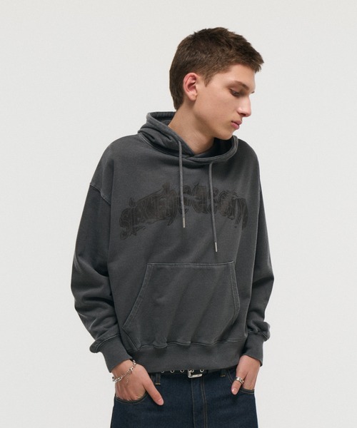 ILL'S（イルズ）の「ARCH LOGO PULLOVER HOODIE / アーチロゴ プルオーバー フーディ メンズ レディース ユニセックス（スウェット・メンズ・ライム/チャコールグレー/グレー/ブラック・L/M）」の22枚目の写真