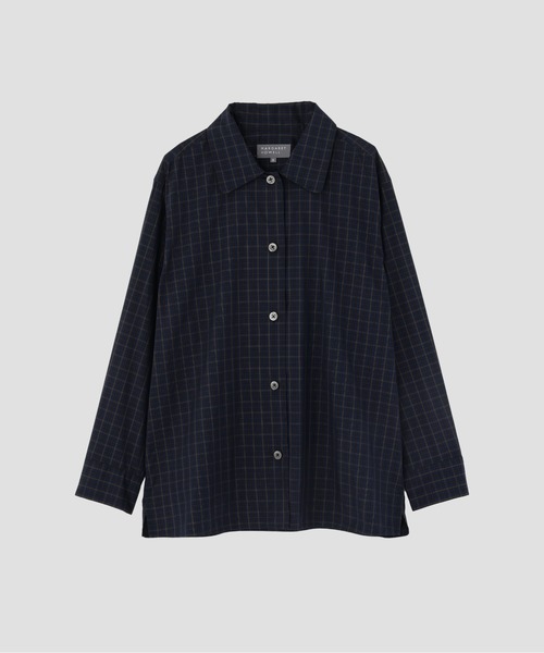 MARGARET HOWELL(マーガレットハウエル)の「COTTON SILK CHECK(シャツ/ブラウス・レディース・アイボリー/ブルー・1/2)」の6枚目の写真