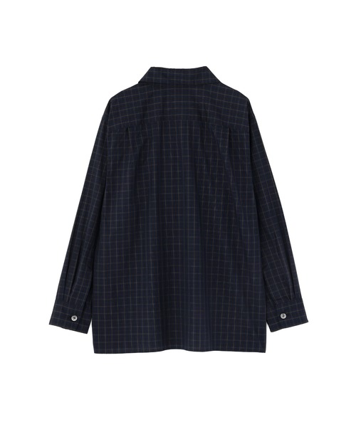 MARGARET HOWELL(マーガレットハウエル)の「COTTON SILK CHECK(シャツ/ブラウス・レディース・アイボリー/ブルー・1/2)」の7枚目の写真