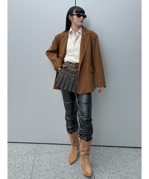 ELCHELE（エルチェレ）の「#3 TAILORED PADDED LINING PROM JACKET（テーラードジャケット・レディース・ブラック/ヘザーグレー/キャメル・36/38）」の17枚目の写真