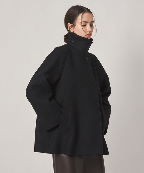 Steven Alan(スティーブンアラン)の「<Steven Alan>ウール カシミヤ テント ショートコート(ステンカラーコート・レディース・グレー/ブラック・S/M/L)」の1枚目の写真