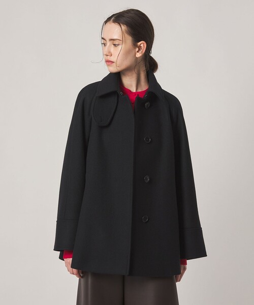 Steven Alan(スティーブンアラン)の「<Steven Alan>ウール カシミヤ テント ショートコート(ステンカラーコート・レディース・グレー/ブラック・S/M/L)」の9枚目の写真