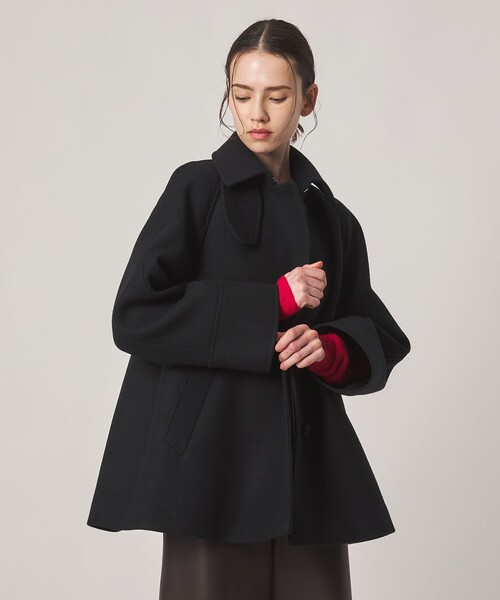 Steven Alan(スティーブンアラン)の「<Steven Alan>ウール カシミヤ テント ショートコート(ステンカラーコート・レディース・グレー/ブラック・S/M/L)」の10枚目の写真