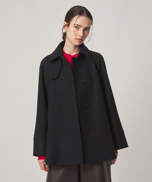 Steven Alan(スティーブンアラン)の「<Steven Alan>ウール カシミヤ テント ショートコート(ステンカラーコート・レディース・グレー/ブラック・S/M/L)」の11枚目の写真