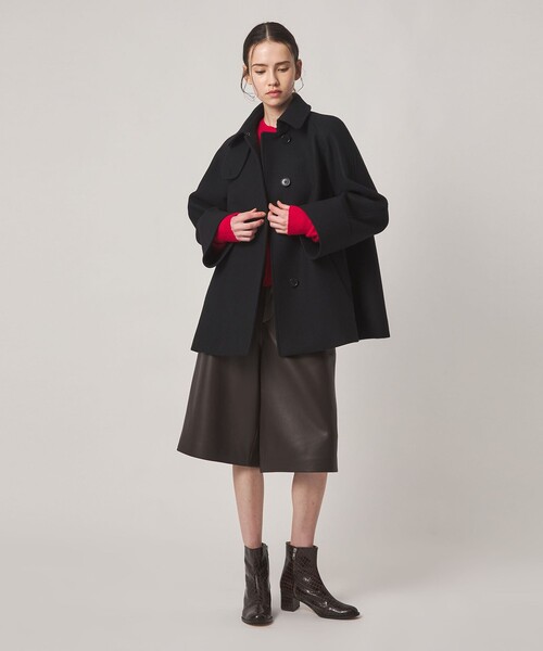 Steven Alan(スティーブンアラン)の「<Steven Alan>ウール カシミヤ テント ショートコート(ステンカラーコート・レディース・グレー/ブラック・S/M/L)」の12枚目の写真