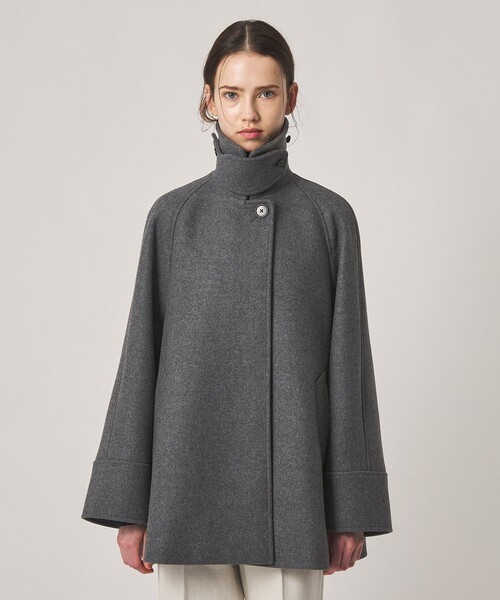 Steven Alan(スティーブンアラン)の「<Steven Alan>ウール カシミヤ テント ショートコート(ステンカラーコート・レディース・グレー/ブラック・S/M/L)」の21枚目の写真