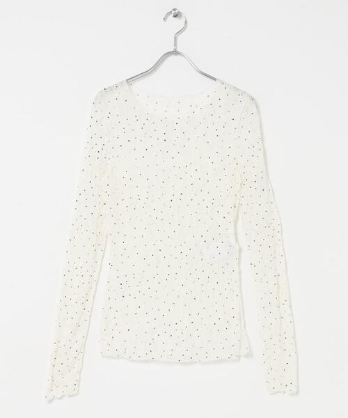 SENSE OF PLACE by URBAN RESEARCH(センスオブプレイスバイアーバンリサーチ)の「シアーレースカットトップ(Tシャツ/カットソー・レディース・ベージュ/ブラック/ホワイト系その他/アイボリー・ONE)」の17枚目の写真