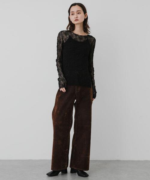 SENSE OF PLACE by URBAN RESEARCH(センスオブプレイスバイアーバンリサーチ)の「シアーレースカットトップ(Tシャツ/カットソー・レディース・ベージュ/ブラック/ホワイト系その他/アイボリー・ONE)」の22枚目の写真