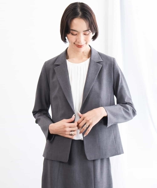 MICHEL KLEIN（ミッシェル・クラン）の「[通勤におすすめ]バルーンヘムブラウソー（シャツ/ブラウス・レディース・ホワイト/ライトグレー・38）」の16枚目の写真