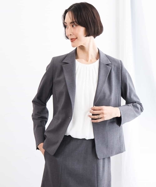 MICHEL KLEIN（ミッシェル・クラン）の「[通勤におすすめ]バルーンヘムブラウソー（シャツ/ブラウス・レディース・ホワイト/ライトグレー・38）」の17枚目の写真