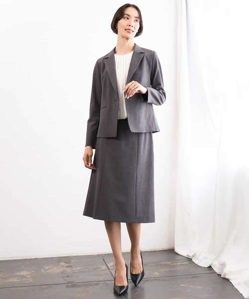 MICHEL KLEIN（ミッシェル・クラン）の「[通勤におすすめ]バルーンヘムブラウソー（シャツ/ブラウス・レディース・ホワイト/ライトグレー・38）」の18枚目の写真