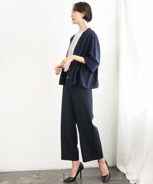 MICHEL KLEIN（ミッシェル・クラン）の「[通勤におすすめ]バルーンヘムブラウソー（シャツ/ブラウス・レディース・ホワイト/ライトグレー・38）」の5枚目の写真
