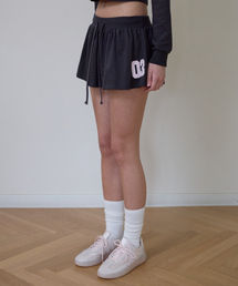 Patchwork Mini Skirt [Charcoal]