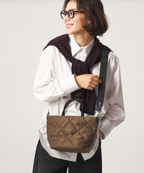 green label relaxing(グリーンレーベルリラクシング)の「<PARTE>キルティング 2WAYバッグ / トートバッグ / ショルダーバッグ はっ水(ショルダーバッグ・レディース・モカ/オリーブ/ブラック・FREE)」の1枚目の写真