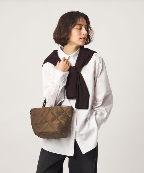 green label relaxing(グリーンレーベルリラクシング)の「<PARTE>キルティング 2WAYバッグ / トートバッグ / ショルダーバッグ はっ水(ショルダーバッグ・レディース・モカ/オリーブ/ブラック・FREE)」の9枚目の写真