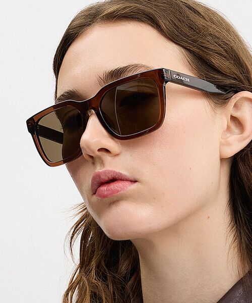 COACH サングラス ブロウタイプ スクエア サングラス（サングラス）｜COACH（コーチ）のファッション