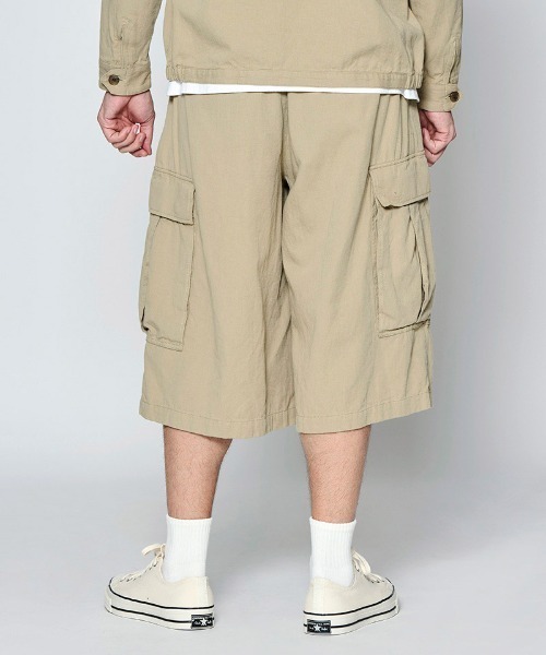 ACANTHUS（アカンサス）の「mp15425- Baggy Cargo Shorts バギーカーゴショートパンツ(PT2702)（その他パンツ・メンズ・ベージュ/ブラック・XL/L/M/S）」の8枚目の写真