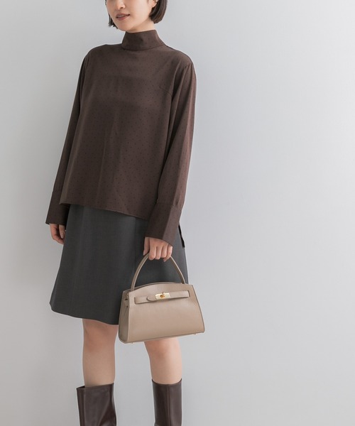 URBAN RESEARCH ROSSO WOMEN（アーバンリサーチ　ロッソ）の「ラウンドフォルムミニスカート（スカート・レディース・イエロー系その他/グレー/ブラック・36/38）」の2枚目の写真