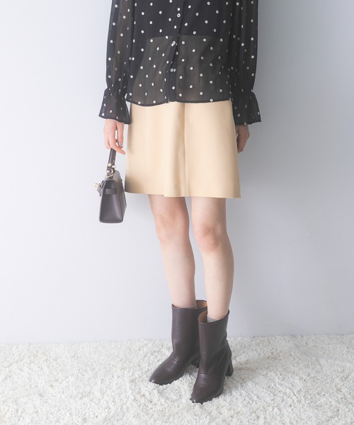 URBAN RESEARCH ROSSO WOMEN（アーバンリサーチ　ロッソ）の「ラウンドフォルムミニスカート（スカート・レディース・イエロー系その他/グレー/ブラック・36/38）」の7枚目の写真