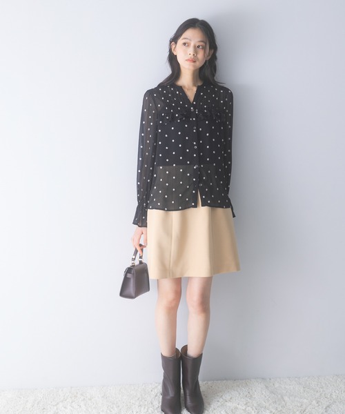 URBAN RESEARCH ROSSO WOMEN（アーバンリサーチ　ロッソ）の「ラウンドフォルムミニスカート（スカート・レディース・イエロー系その他/グレー/ブラック・36/38）」の9枚目の写真