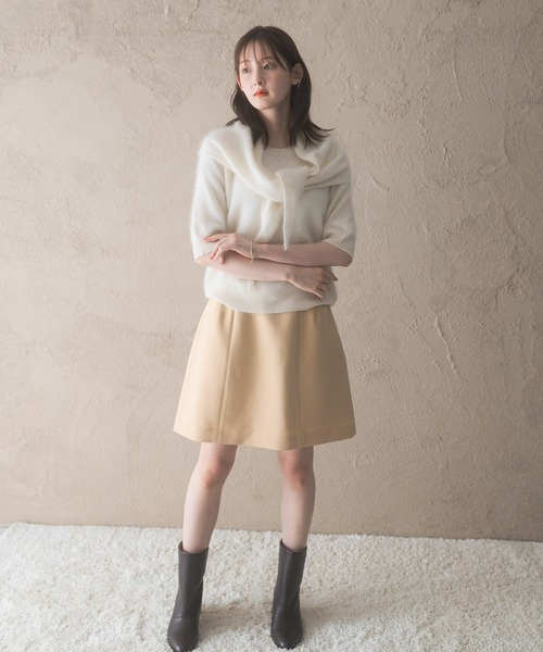 URBAN RESEARCH ROSSO WOMEN（アーバンリサーチ　ロッソ）の「ラウンドフォルムミニスカート（スカート・レディース・イエロー系その他/グレー/ブラック・36/38）」の13枚目の写真