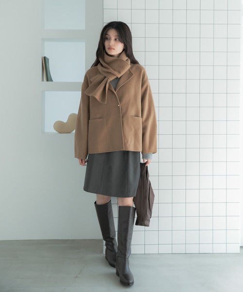URBAN RESEARCH ROSSO WOMEN（アーバンリサーチ　ロッソ）の「ラウンドフォルムミニスカート（スカート・レディース・イエロー系その他/グレー/ブラック・36/38）」の14枚目の写真