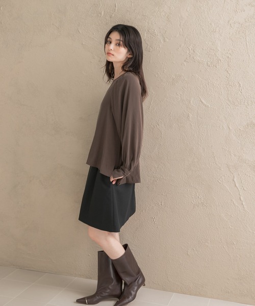 URBAN RESEARCH ROSSO WOMEN（アーバンリサーチ　ロッソ）の「ラウンドフォルムミニスカート（スカート・レディース・イエロー系その他/グレー/ブラック・36/38）」の16枚目の写真