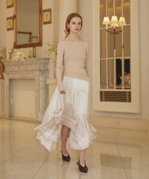 SCARF PATTERN KNITSET DRESS