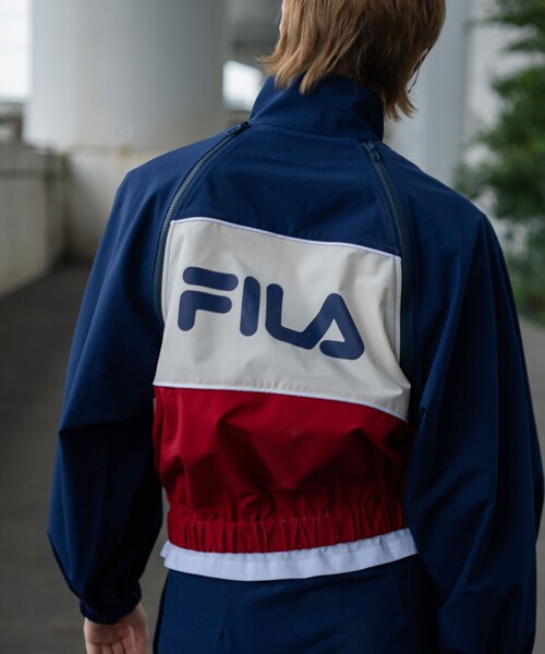 NICE WEATHER(ナイスウェザー)の「【別注】<FILA>デタッチャブル ブルゾン(その他アウター・レディース・ネイビー/ブラック/ライトグレー・FREE)」の1枚目の写真
