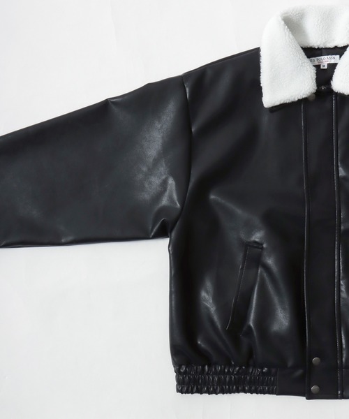 U.S. POLO ASSN.（ユーエスポロアッスン）の「別注 U.S.POLO ASSN.（ユーエスポロアッスン）フェイクレザーブルゾン/ジャケット/取り外し可能なボアの襟（ブルゾン・レディース・ブラック系1・LL/L/M）」の12枚目の写真