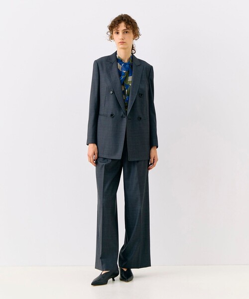 TOMORROWLAND collection(トゥモローランドコレクション)の「365 STRIPE ダブルブレストジャケット(テーラードジャケット・レディース・グレー系その他・36/38)」の5枚目の写真