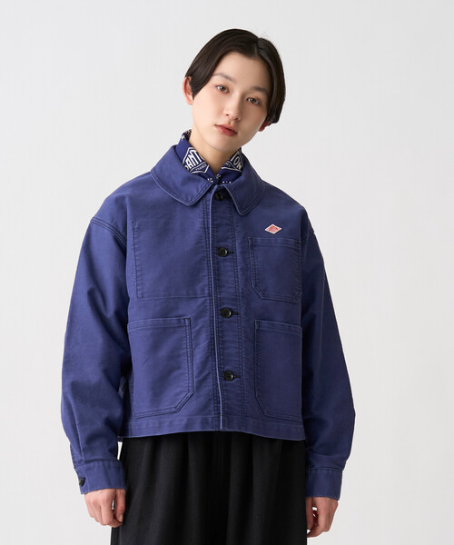 DANTON(ダントン)の「Women's Moleskin Wide Coverall Jacket(カバーオール・レディース・ブラック/ネイビー・38/36)」の3枚目の写真
