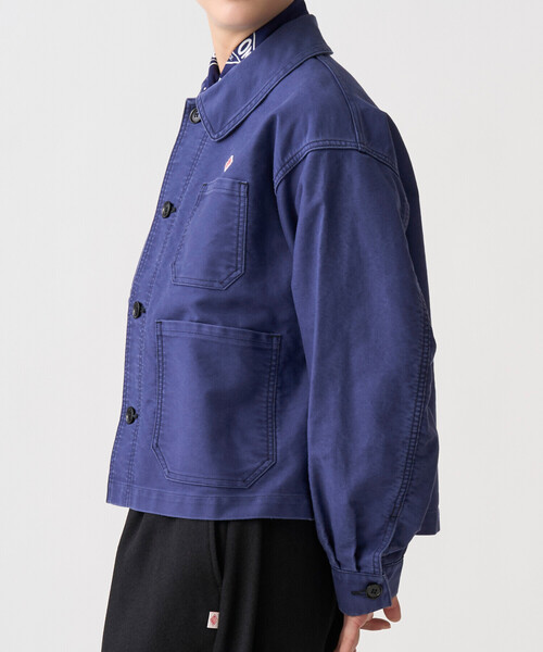 DANTON(ダントン)の「Women's Moleskin Wide Coverall Jacket(カバーオール・レディース・ブラック/ネイビー・38/36)」の4枚目の写真