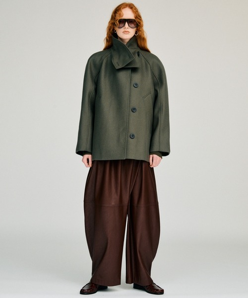PRANK PROJECT（プランクプロジェクト）の「【2026Winter Pre-Order】ローウエステッドハイネックウールミドルコート / Low-Waisted High-Neck Wool Middle Coat（その他アウター・レディース・カーキ/グレー/ブラック・FREE）」の13枚目の写真