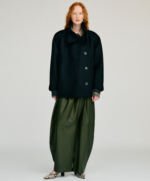 PRANK PROJECT（プランクプロジェクト）の「【2026Winter Pre-Order】ローウエステッドハイネックウールミドルコート / Low-Waisted High-Neck Wool Middle Coat（その他アウター・レディース・カーキ/グレー/ブラック・FREE）」の15枚目の写真