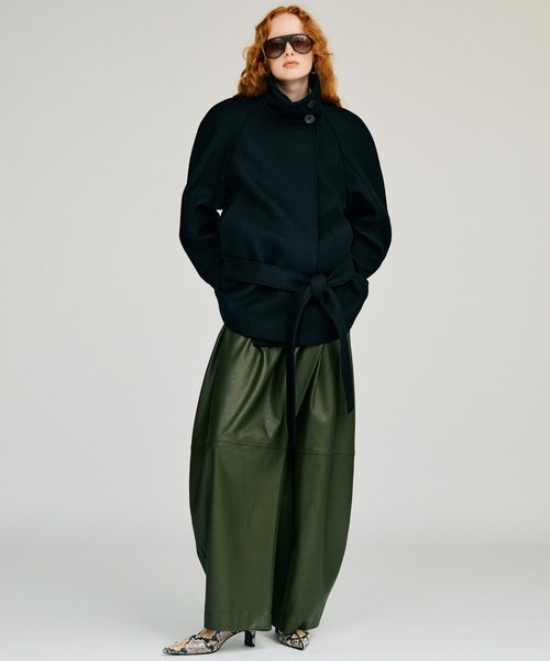 PRANK PROJECT（プランクプロジェクト）の「【2026Winter Pre-Order】ローウエステッドハイネックウールミドルコート / Low-Waisted High-Neck Wool Middle Coat（その他アウター・レディース・カーキ/グレー/ブラック・FREE）」の16枚目の写真