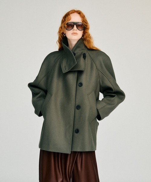 PRANK PROJECT（プランクプロジェクト）の「【2026Winter Pre-Order】ローウエステッドハイネックウールミドルコート / Low-Waisted High-Neck Wool Middle Coat（その他アウター・レディース・カーキ/グレー/ブラック・FREE）」の19枚目の写真