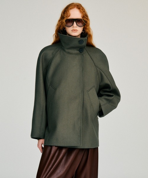 PRANK PROJECT（プランクプロジェクト）の「【2026Winter Pre-Order】ローウエステッドハイネックウールミドルコート / Low-Waisted High-Neck Wool Middle Coat（その他アウター・レディース・カーキ/グレー/ブラック・FREE）」の17枚目の写真