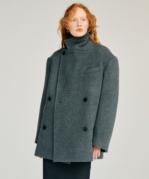PRANK PROJECT（プランクプロジェクト）の「【2026Winter Pre-Order】ローウエステッドハイネックウールミドルコート / Low-Waisted High-Neck Wool Middle Coat（その他アウター・レディース・カーキ/グレー/ブラック・FREE）」の21枚目の写真