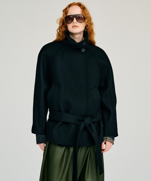 PRANK PROJECT（プランクプロジェクト）の「【2026Winter Pre-Order】ローウエステッドハイネックウールミドルコート / Low-Waisted High-Neck Wool Middle Coat（その他アウター・レディース・カーキ/グレー/ブラック・FREE）」の22枚目の写真