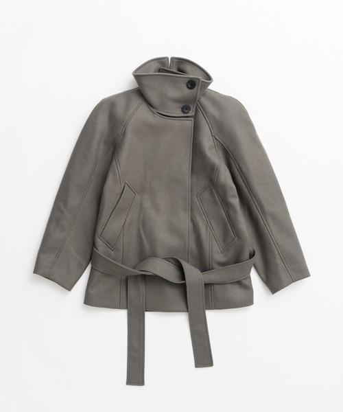 PRANK PROJECT（プランクプロジェクト）の「【2026Winter Pre-Order】ローウエステッドハイネックウールミドルコート / Low-Waisted High-Neck Wool Middle Coat（その他アウター・レディース・カーキ/グレー/ブラック・FREE）」の5枚目の写真
