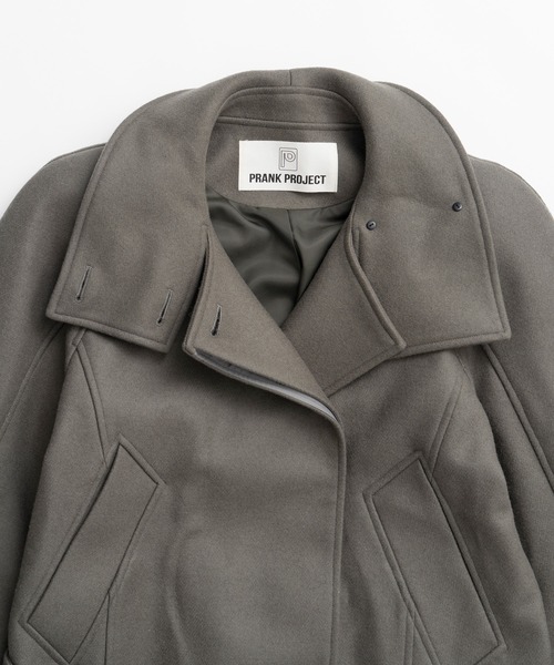 PRANK PROJECT（プランクプロジェクト）の「【2026Winter Pre-Order】ローウエステッドハイネックウールミドルコート / Low-Waisted High-Neck Wool Middle Coat（その他アウター・レディース・カーキ/グレー/ブラック・FREE）」の7枚目の写真