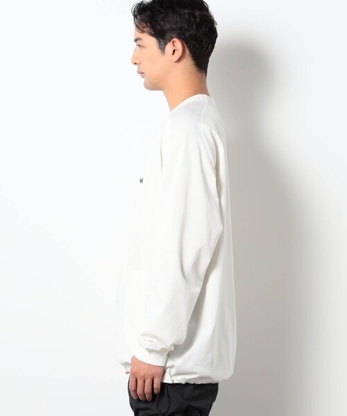 NANGA(ナンガ)の「NANGA別注ドローコードロングスリーブTシャツ(Tシャツ/カットソー・メンズ・ホワイト/グレー/ブラック・S/M/L)」の8枚目の写真